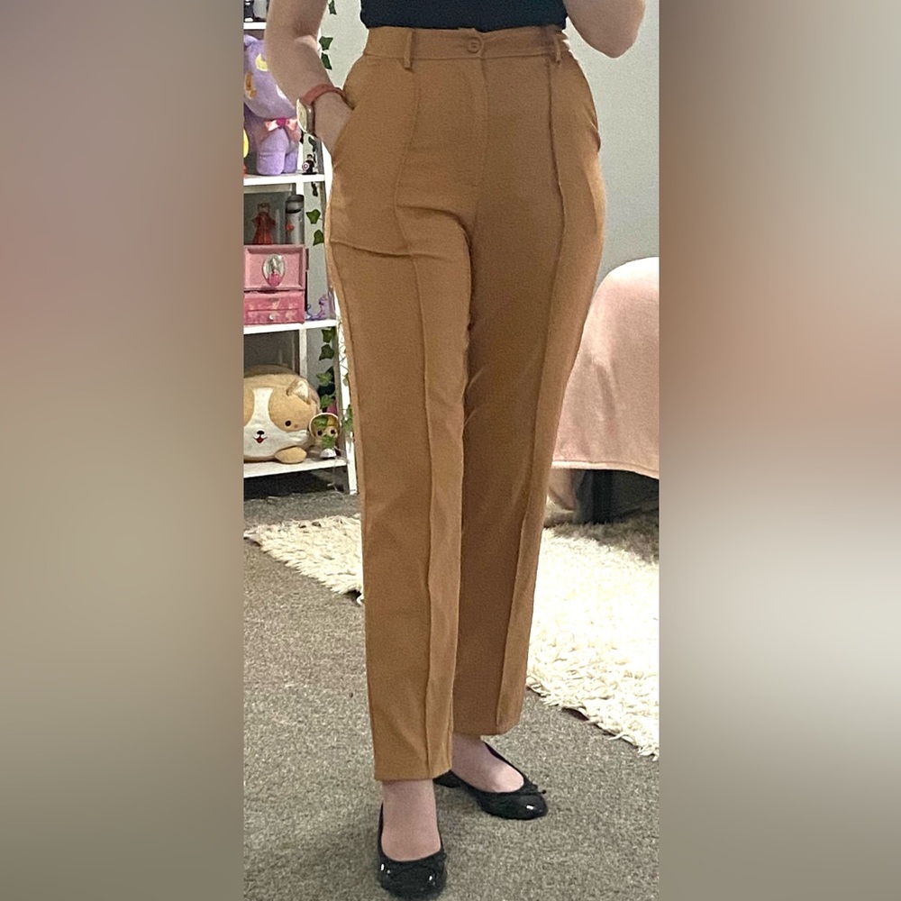 SHEIN Women's Tan Trousers